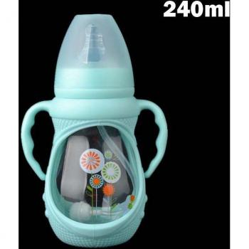 Anti-Colic Baby Glass Bottle with Detachable Handle 8oz