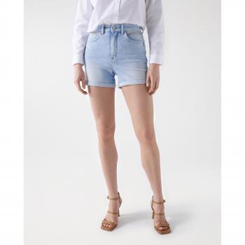 Pantalón corto Faith push in denim con detalles Salsa Jeans
