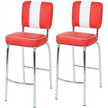 Vintage 1950s Barstuhl + Tresenhocker Set – Avellino Kunstleder