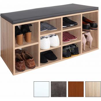 Scarpiera RICOOL 104 x 49 x 30 cm, Panca Ingresso Rovere Marrone – Modello WM033‑ES‑A