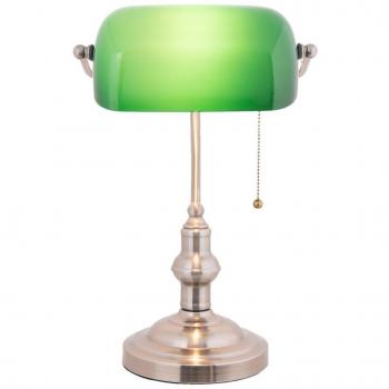 Verda Decorative Banker Lamp with Nickel Base – Clayre & Eef