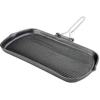 Vogue Sturdy Cast Iron Grill Pan 22cm