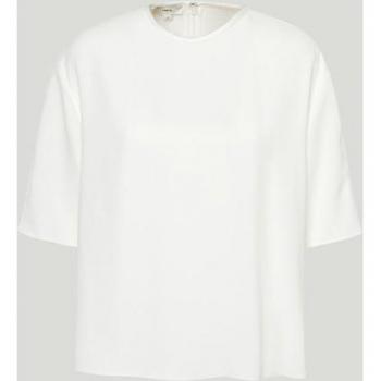 Vince Women’s Short Sleeve Crepe Blouse in White – Size XS