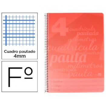 Carnet Liderpapel 80H 75g/m² à spirale avec couverture en plastique
