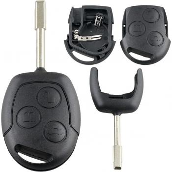 Cover Smart Key Ford – 3 Botones Plegables, Especificación FO21 HU101, Compatible con Mondeo, Focus, KA y Transit 2002
