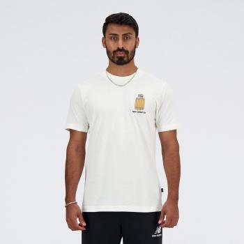 Camiseta de Manga Corta New Balance Hombre Barrel Runner Blanca