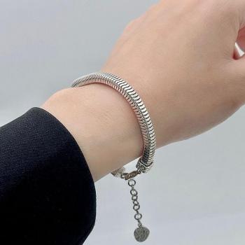 Cadeau Anniversaire : Bracelet Serpent Argent 925