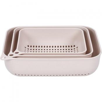 Coladores de plástico para verduras y alimentos, pack de 3