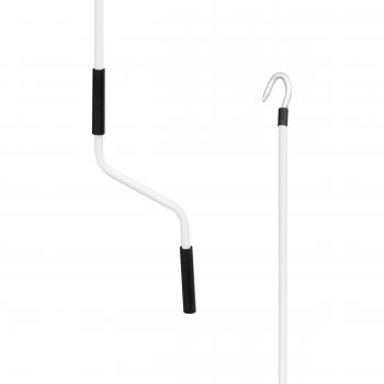 Toldo Manivela de 150 cm – Acero Blanco con Asa Antideslizante