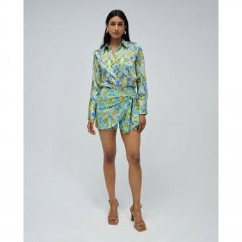 Falda Pantalón Satinada con Estampado Salsa Jeans