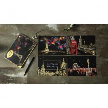 4Pcs Fairy Tale Scratch Painting Paper for Kids