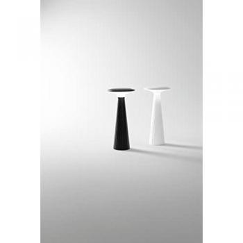 Lampada da Tavolo Brio Nera Ricaricabile con Dimmer e Luce Calda IP44