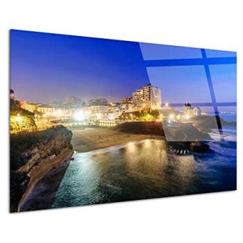 Art mural Biarritz Plage 100x60 cm