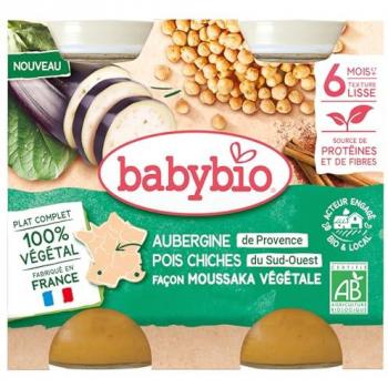 Moussaka Végétale Babybio : Aubergines et Pois Chiches (200 g)