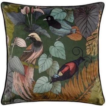 Cuscino Tropicale Wylder Moriyo con Piping a Contrasto