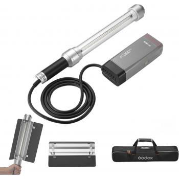 Handheld 200W Godox Flash Tube Stick – 5800K±200K, Barndoor & Bag, AD‑S200 Compatible