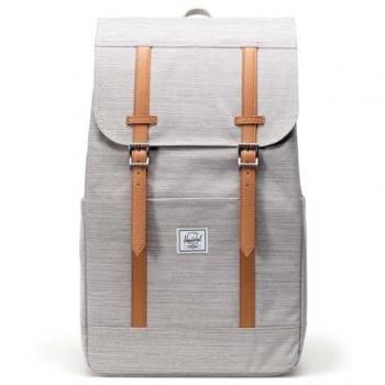 Herschel Unisex Light Grey Crosshatch Backpack with Laptop Pocket
