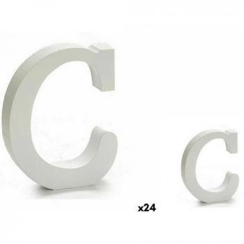 Lettera C Pincello Legno Bianco – 2x16x14,5 cm – 24 Unità