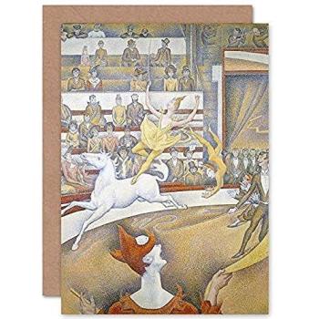The Circus by Georges Seurat: Fine Art Greeting Card + Envelope Set