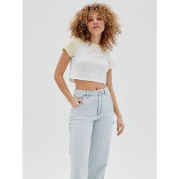 T-Shirt Crop con Logo