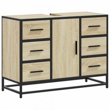 Armadio per Lavabo Vidaxl Colore Quercia 80x33x60 cm