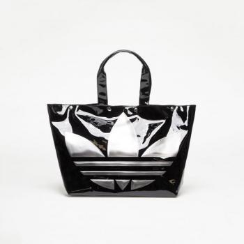 Adidas Black Shiny Tote Bag Metallic Details One Size