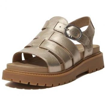 Timberland Clairemont Way Fisherman Sandals – Gold‑Metallic Finish – Female – Size 6