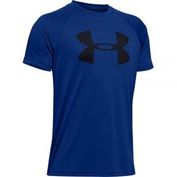 Maglietta a Maniche Corte Under Armour Tech Big Logo per Ragazzo, Bambino, 1351850, Royal / / Nero