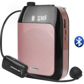 Wireless UHF Voice Booster 15W – MP3, FM Radio, Automatic Pairing Megaphone