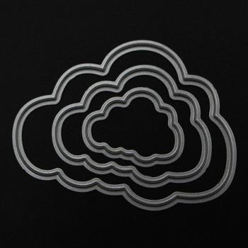 3pcs Cloud Shaped Metal Dies