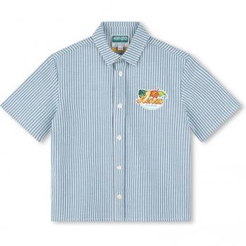 Camisa blanca a rayas para niño Kenzo Kids