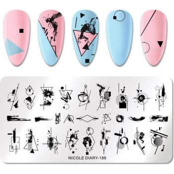 NICOLE DIARY Stainless Steel Nail Art Stencils