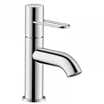 Mitigeur lavabo Axor Uno par Hansgrohe, poignée en arc, projection 111mm, garniture de vidange déverrouillable, laiton brossé