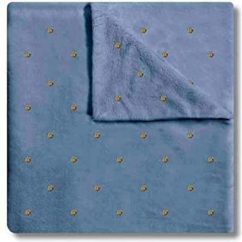 INTERBABY | Blue Blanket with Gold Spots