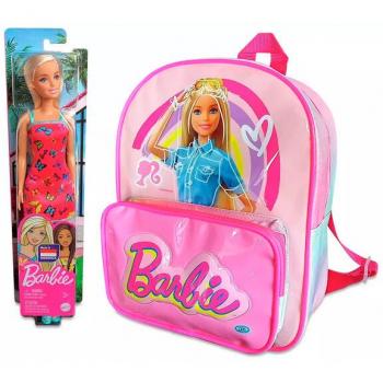Ods Barbie Travel Set 2 In 1 Zainetto Con Bambola Rosa