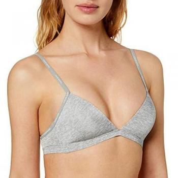 Calvin Klein Sujetador de triángulo ligeramente acolchado, Gris (Printed Grey Heather Pgr), K (Talla del Fabricante: Large) para Mujer