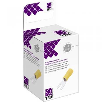 Capocorda a forcella 4-6 mm² giallo parzialmente isolato 15 pz