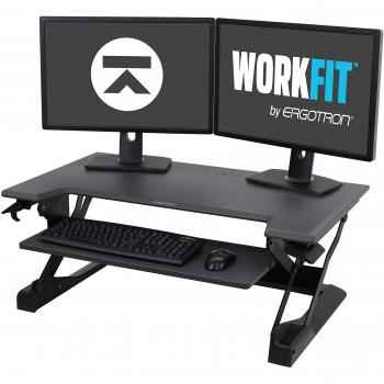 Ergotron WorkFit‑TL Sitz‑Steh Tisch schwarz – 18 kg Tragfähigkeit