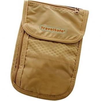 Travelsafe Brustbeutel, 3 Reißverschlusstaschen beige