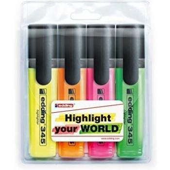 Edding Textmarker edding 345 highlighter sortiert VE=4 Stück