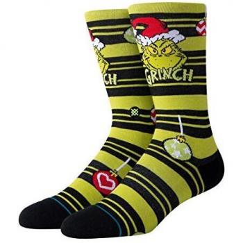 Stance Ornament: Grüner Grinch-Crew Socke (42–46)
