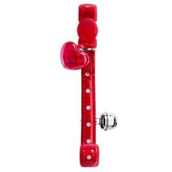Katzenhalsband Glossy Dots in Rot
