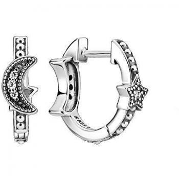 Pendientes Luna Creciente y Estrellas