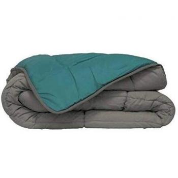 Piumino In Microfibra Poyet Motte 240x260 cm Grigio Ghiaia Verde Lago