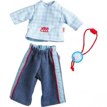 Dress Set Jeans Blu per Figlia di 12 mesi