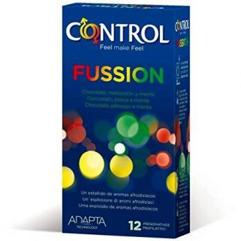 Control Fussion 12 Flavored Condoms (Chocolate, Peach, Mint)