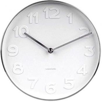 Mr. White Wanduhr Karlsson KA5672 – Metall/Aluminium, Ø 27 cm