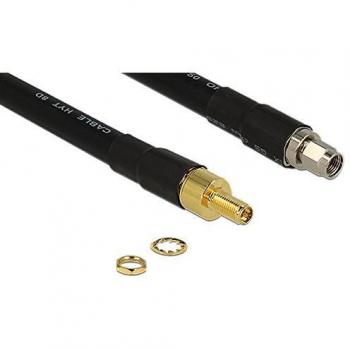 DeLOCK 5 metros Cable coaxial RP-SMA/RP-SMA