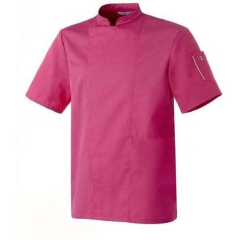 Veste da Cucina Unisex Nero Fuschia Robur Manica Breve M