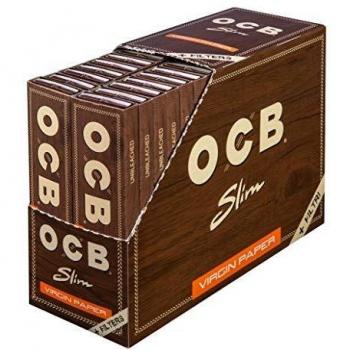 OCB 2300 Unbleached Slim Virgin Papers with Filters